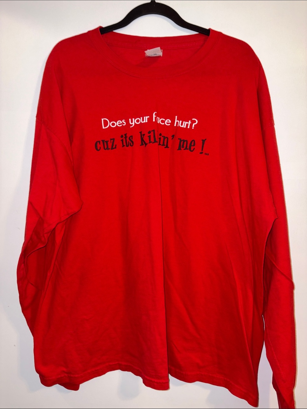 Classic Steve & Barry’s Red Long Sleeve Graphic Tee